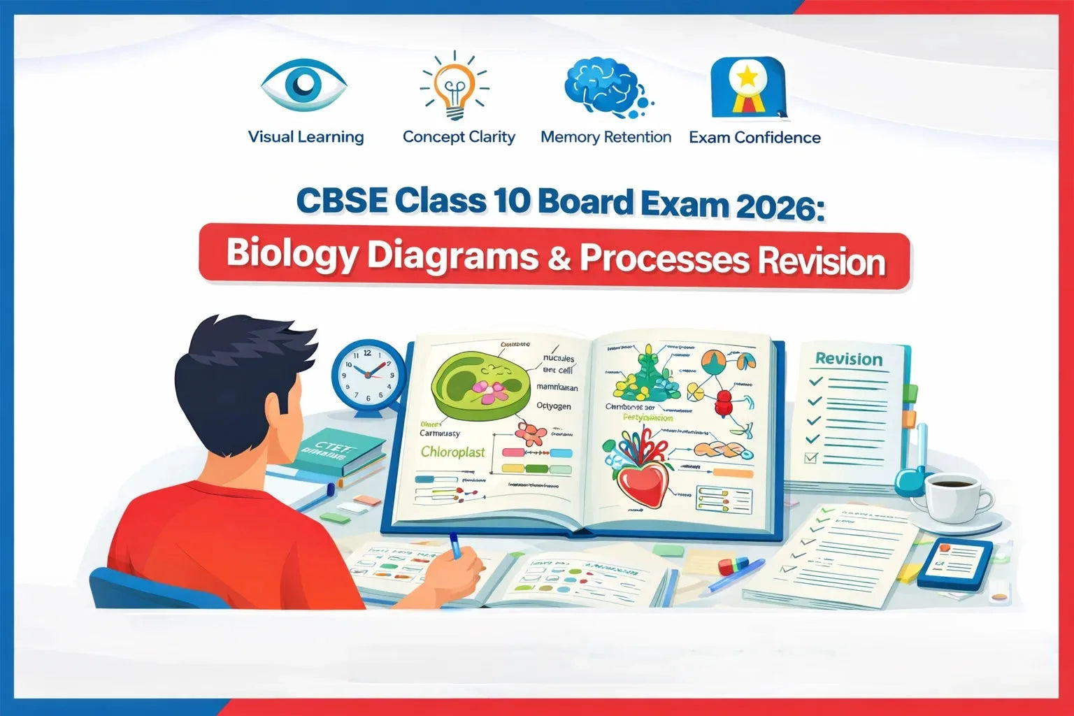 CBSE Class 10 Board Exam 2026: Biology Diagrams & Processes Revision