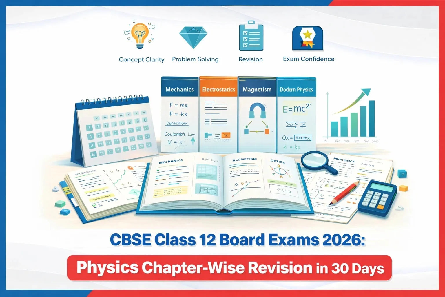 CBSE Class 12 Board Exam 2026: Physics Chapter-Wise Revision in 30 Days