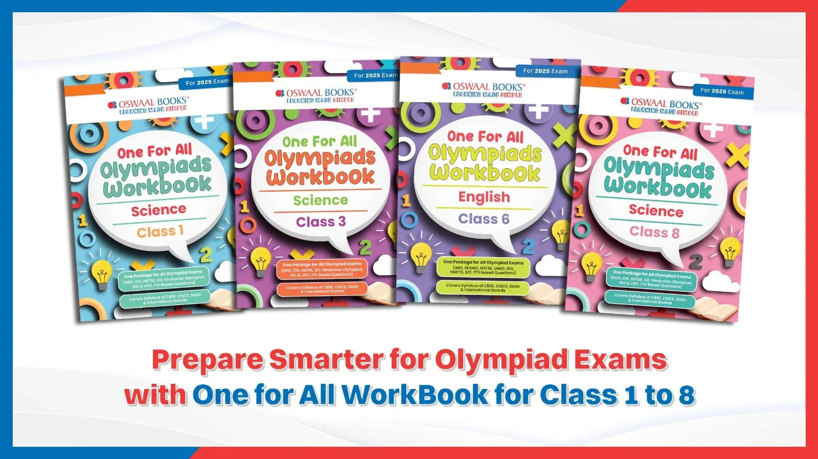 Prepare Smarter for Olympiad Exams with One for All WorkBook for Class 1 to 8