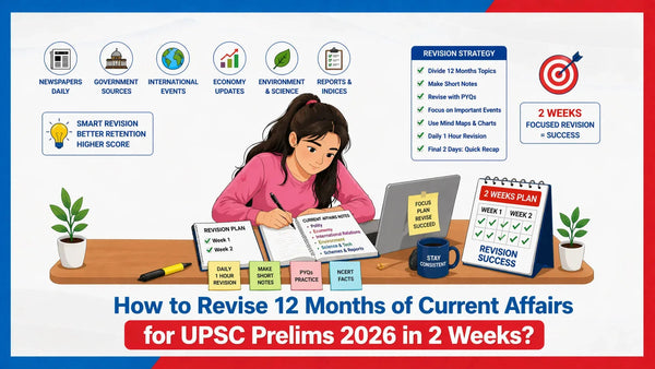 How to Revise 12 Months of Current Affairs for UPSC Prelims 2026 in 2 Weeks?
