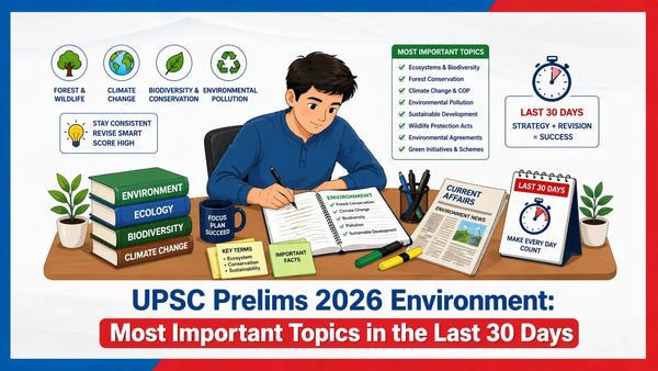 UPSC Prelims 2026 Environment: Most Important Topics in the Last 30 Days