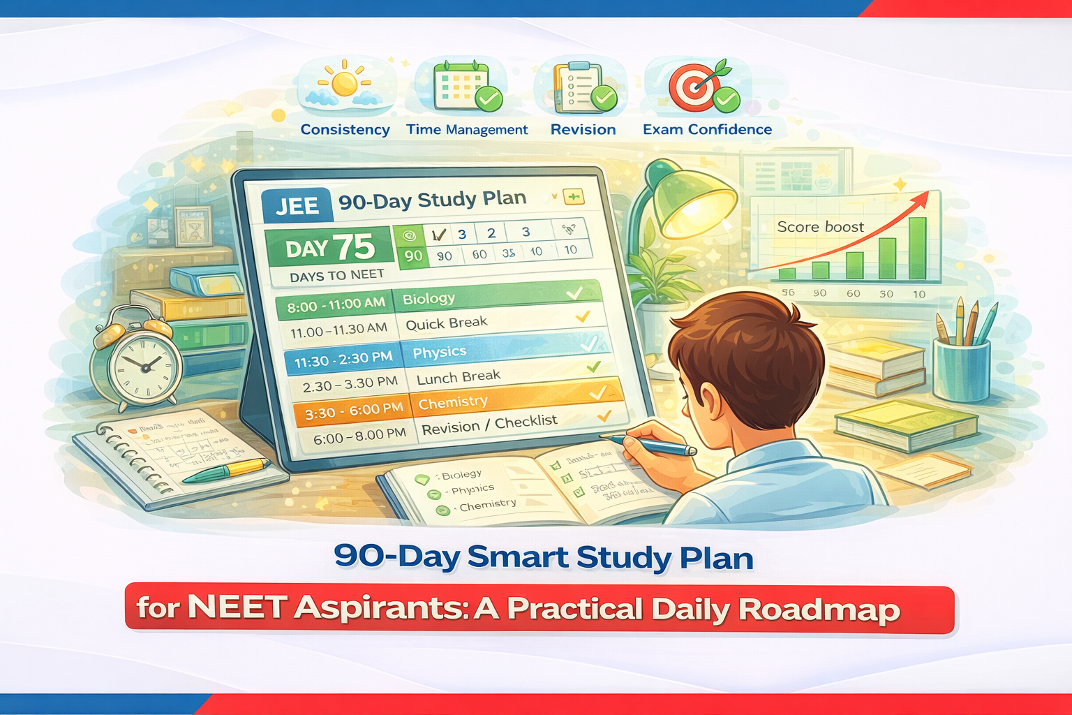 90-Day Smart Study Plan for NEET Aspirants: A Practical Daily Roadmap