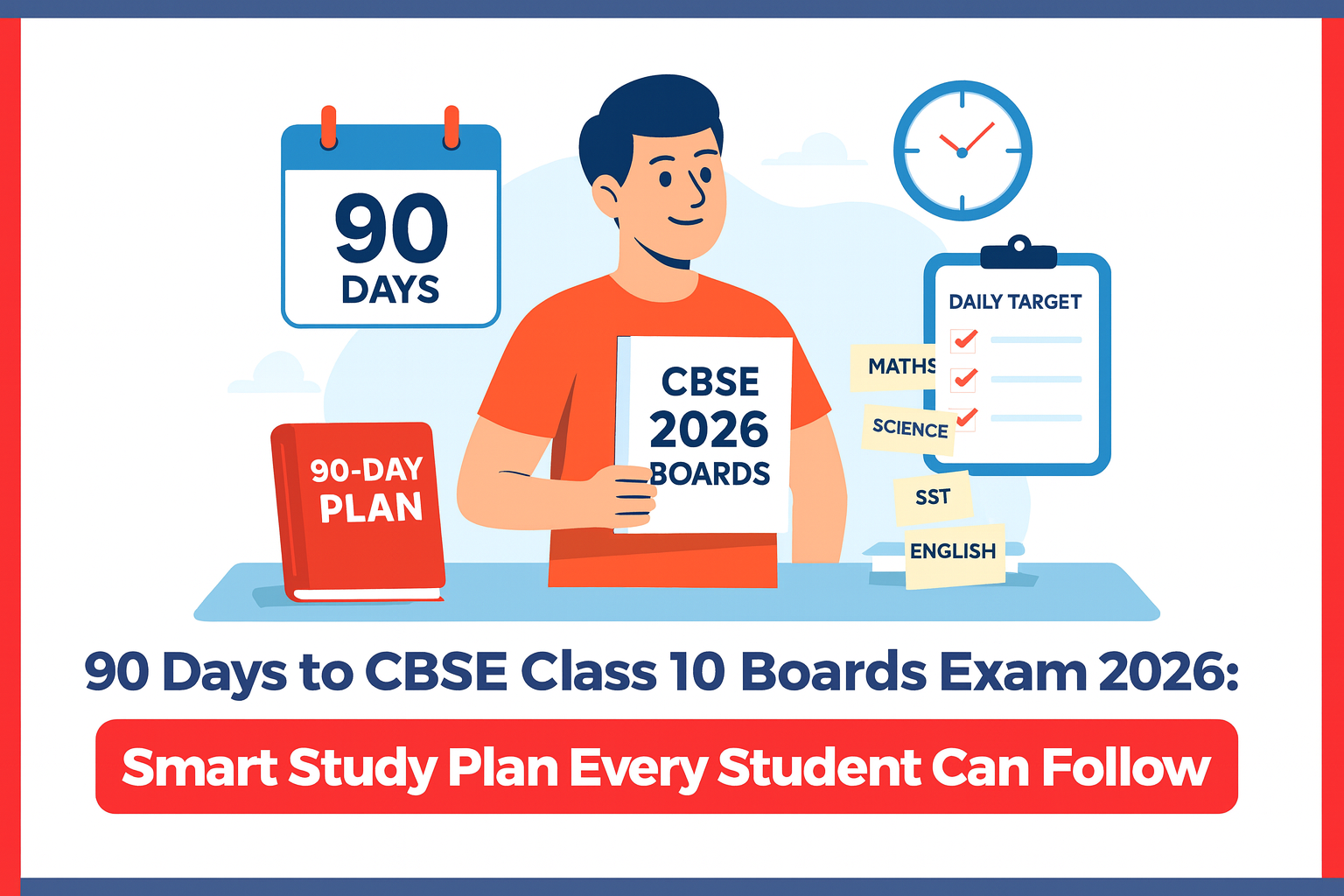 90 Days to CBSE Class 10 Boards Exam 2026: Smart Study Plan Every Student Can Follow