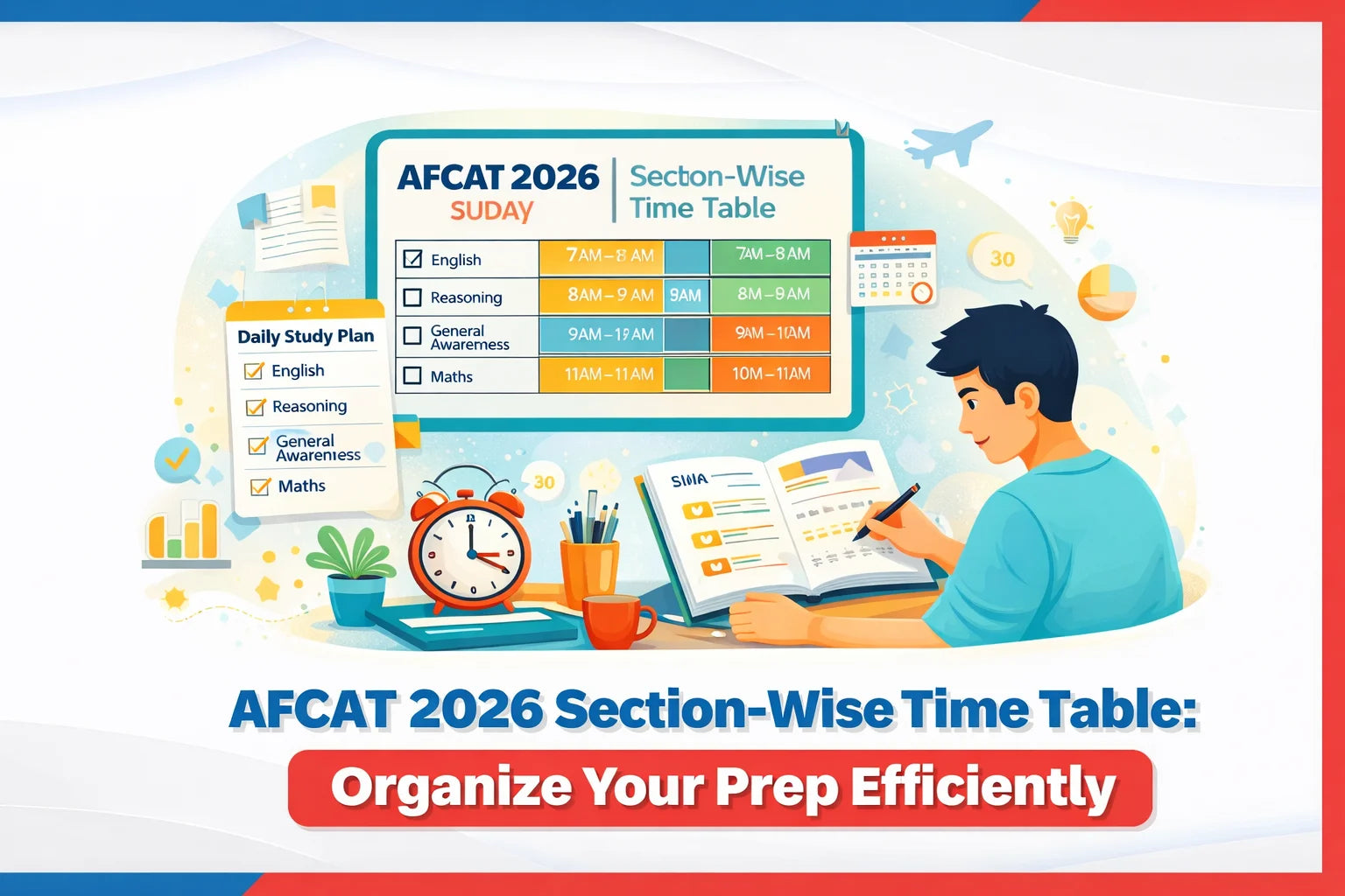 AFCAT 2026 Section-Wise Time Table: Organize Your Prep Efficiently