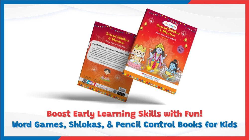 Boost Early Learning Skills with Fun! Word Games, Shlokas, & Pencil Control Books for Kids