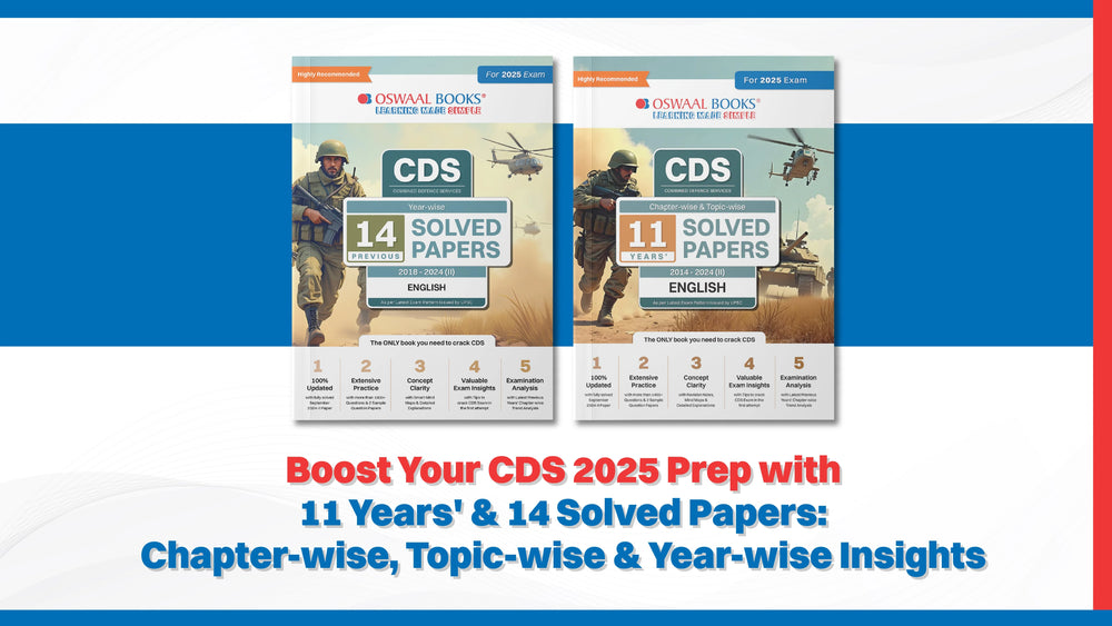 Boost Your CDS 2025 Prep with 11 Years' & 14 Solved Papers: Chapter-wise, Topic-wise & Year-wise Insights