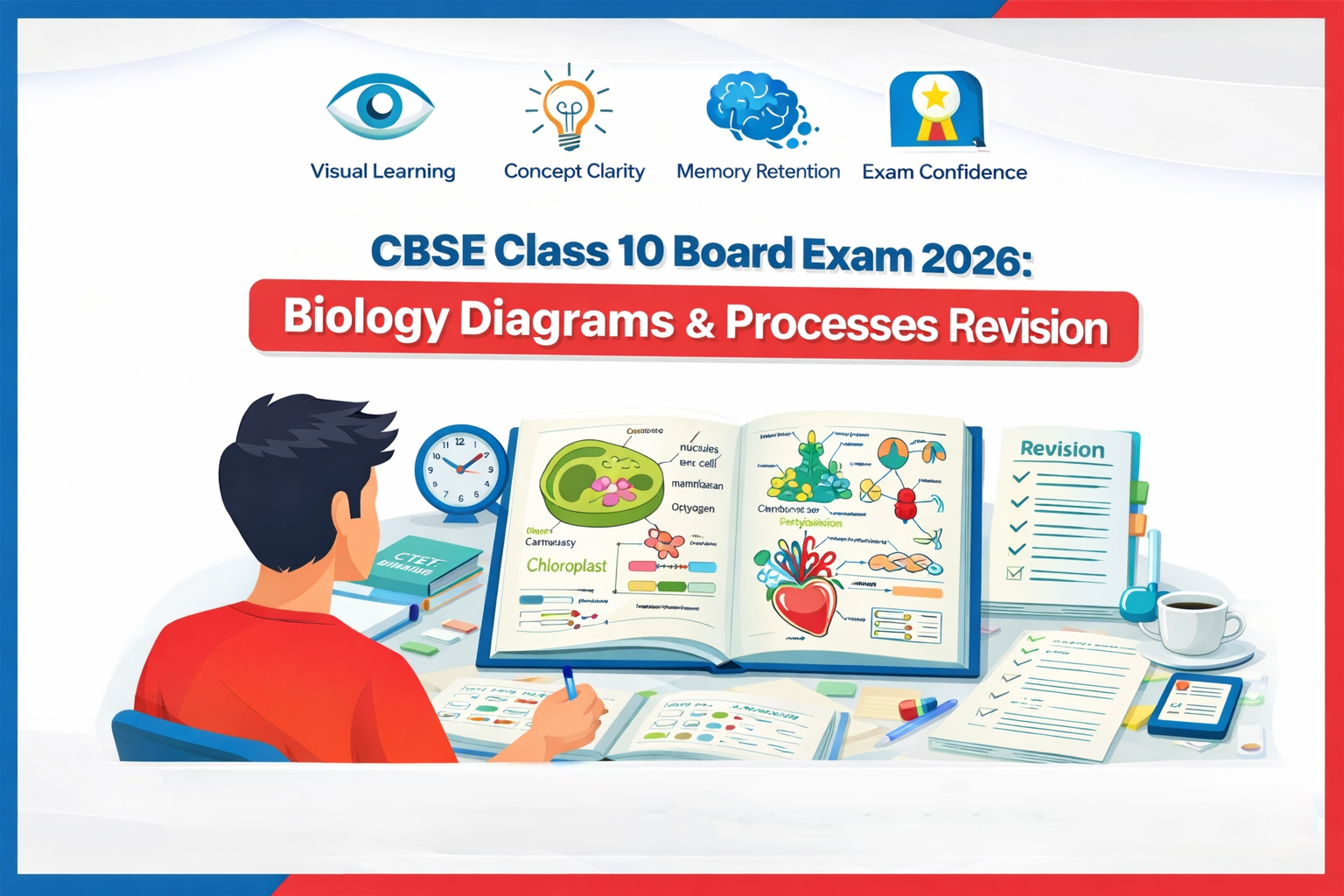 CBSE Class 10 Board Exam 2026: Biology Diagrams & Processes Revision