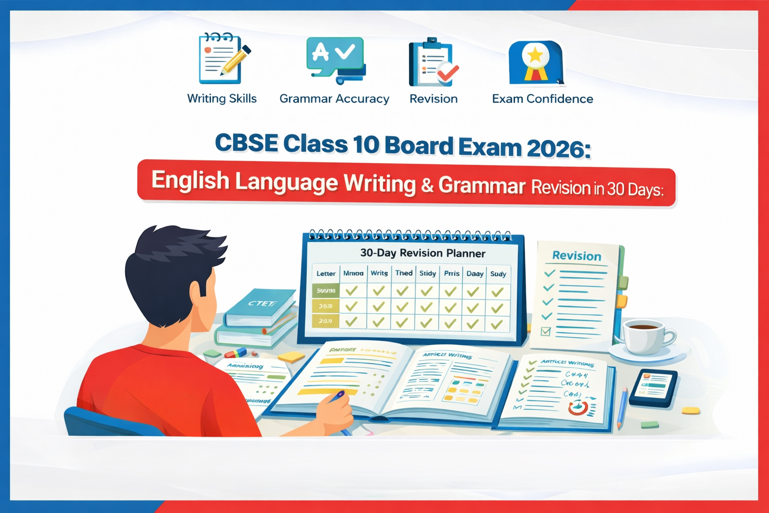 CBSE Class 10 Board Exam 2026: English Language Writing & Grammar Revision in 30 Days
