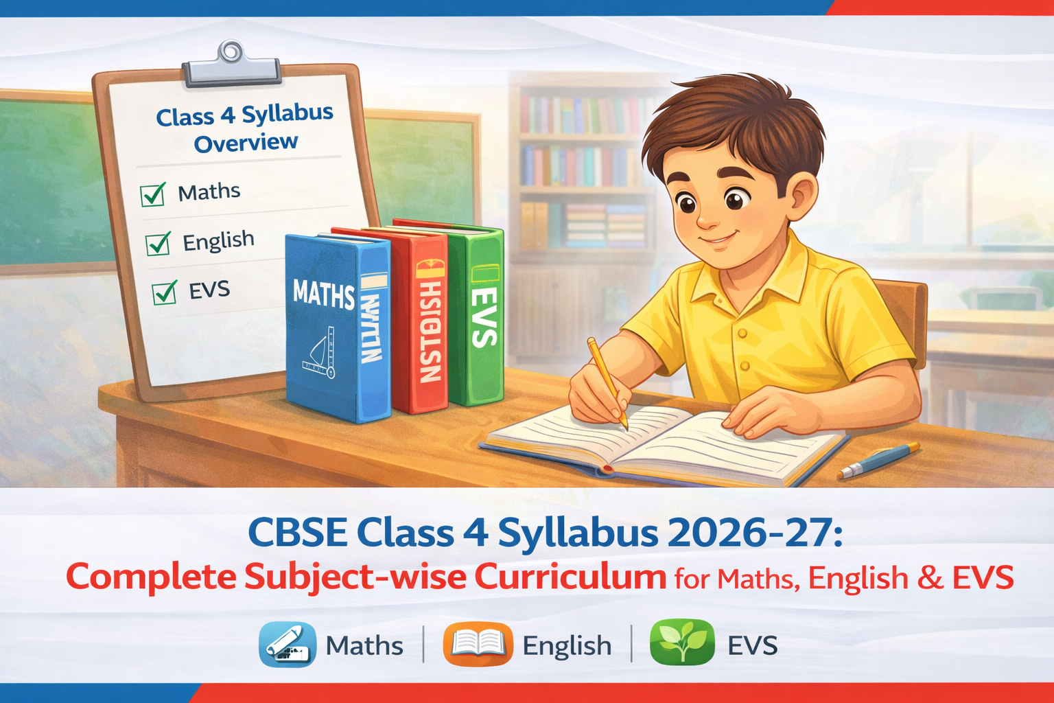 CBSE Class 4 Syllabus 2026–27: Complete Subject-wise Curriculum for Maths, English & EVS 