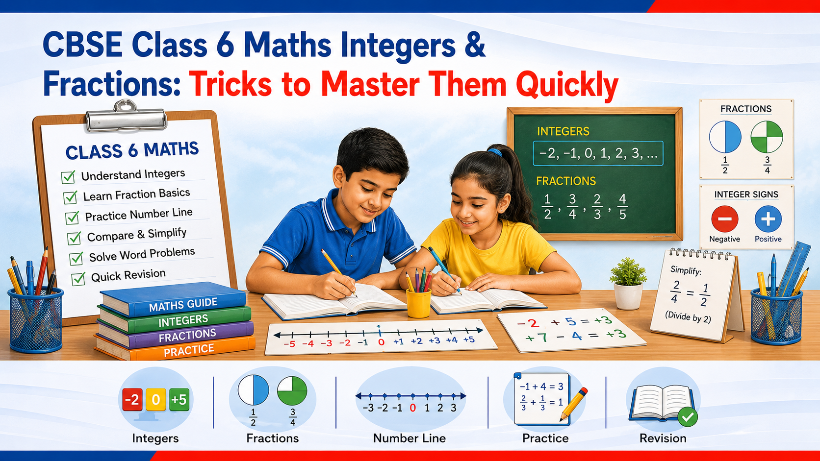 CBSE Class 6 Maths Integers & Fractions: Tricks to Master Them Quickly ...