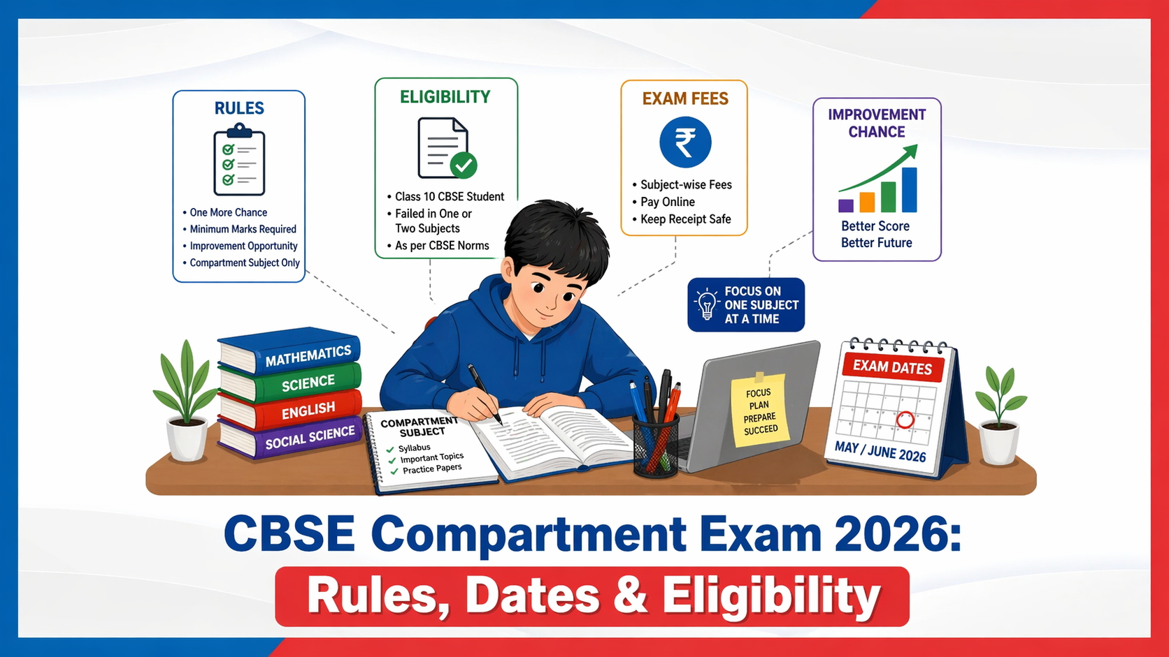 CBSE Compartment Exam 2026: Rules, Dates & Eligibility (Class 10 & 12)
