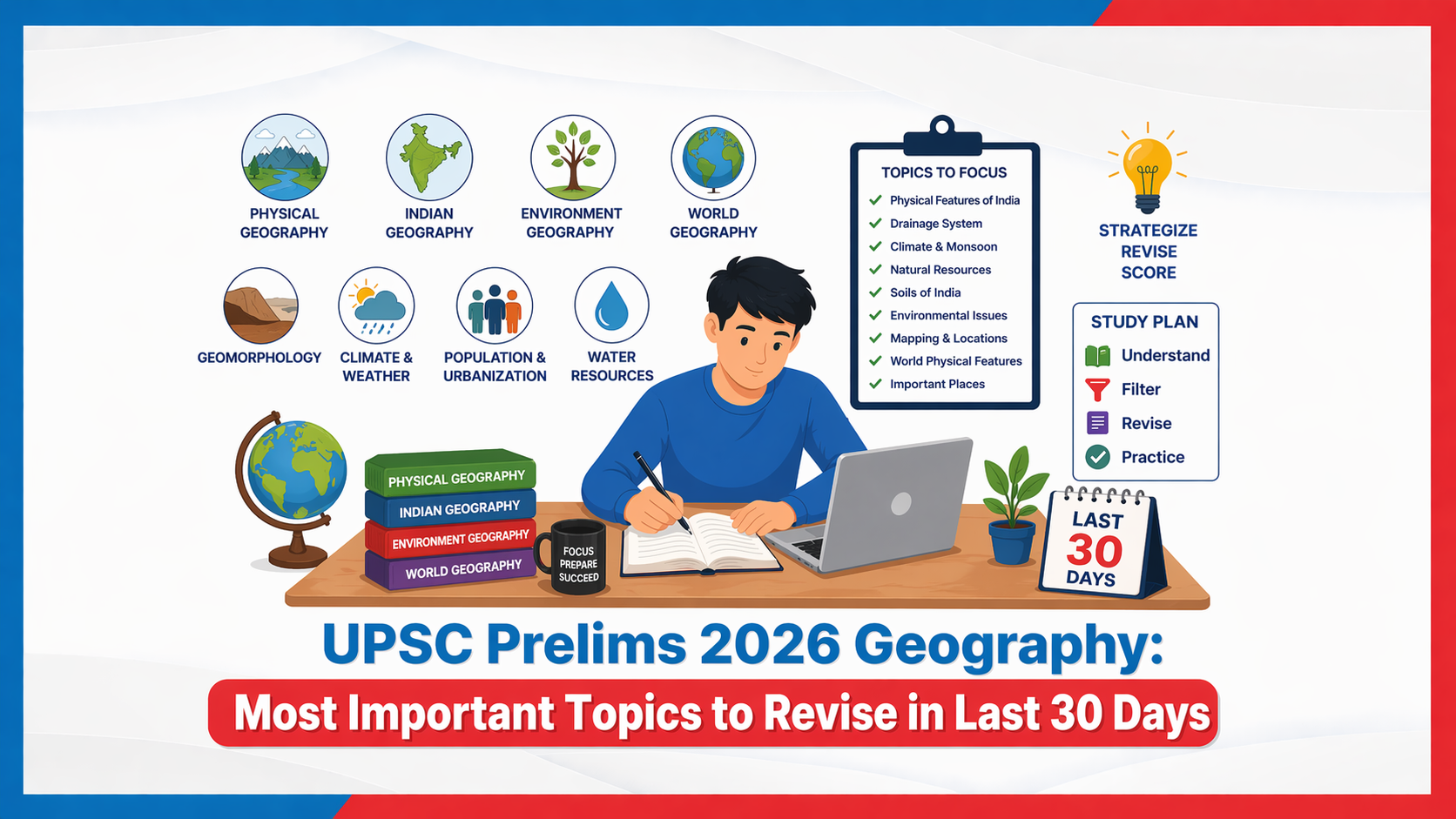 UPSC Prelims 2026 Geography: Most Important Topics to Revise in Last 30 Days