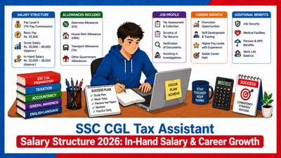 SSC CGL Tax Assistant Salary Structure 2026: In-Hand Salary & Career Growth