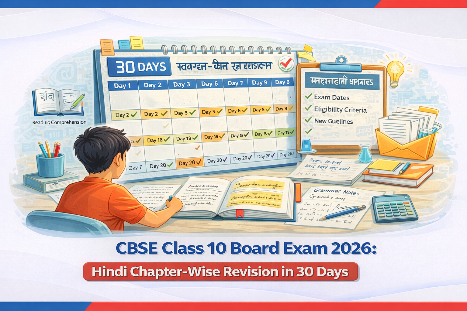 CBSE Class 10 Board Exam 2026: Hindi Chapter-Wise Revision in 30 Days