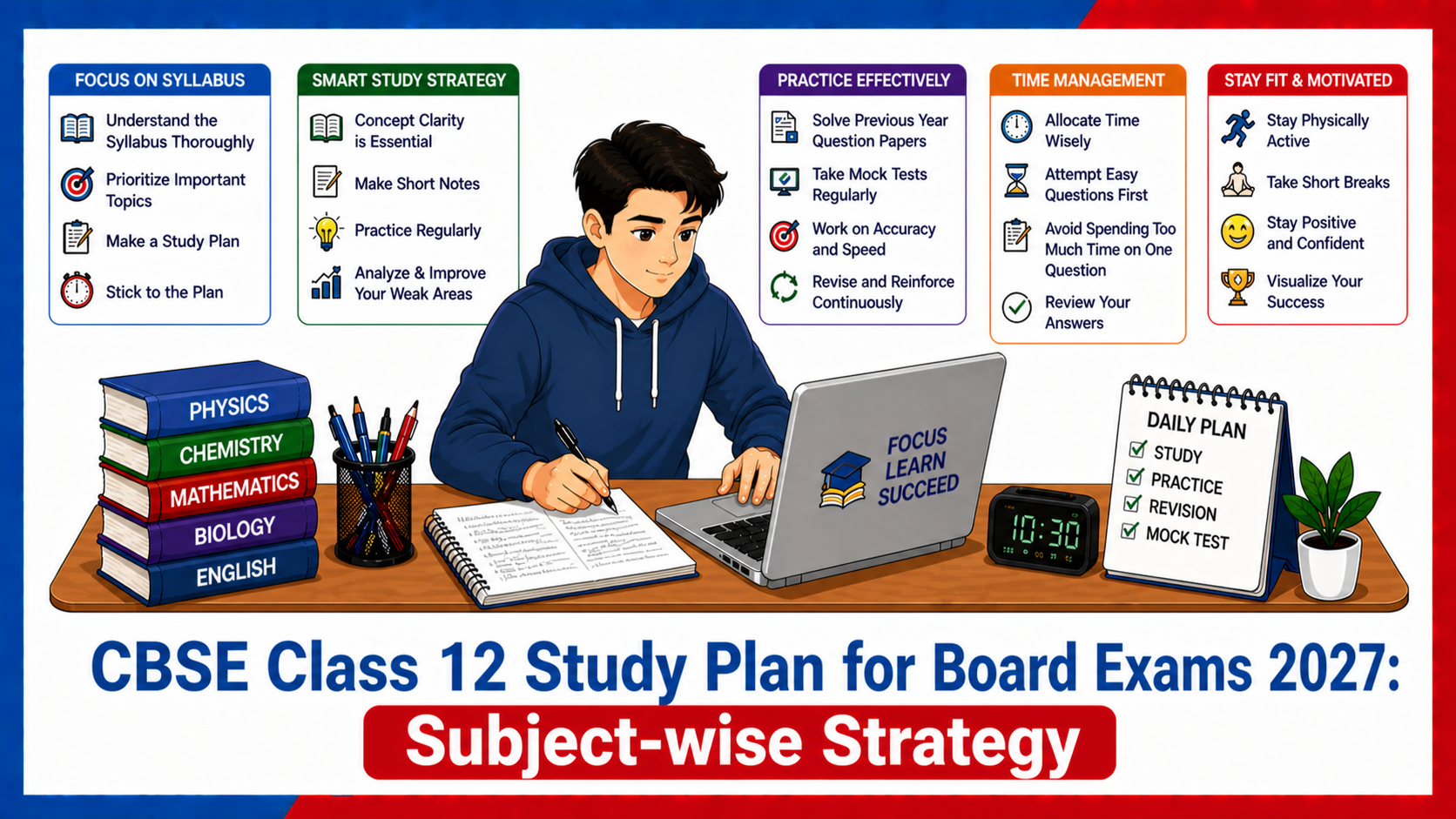 CBSE Class 12 Study Plan for Board Exams 2027: Subject-wise Strategy