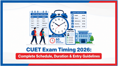 CUET Exam Timing 2026: Complete Schedule, Duration & Entry Guidelines
