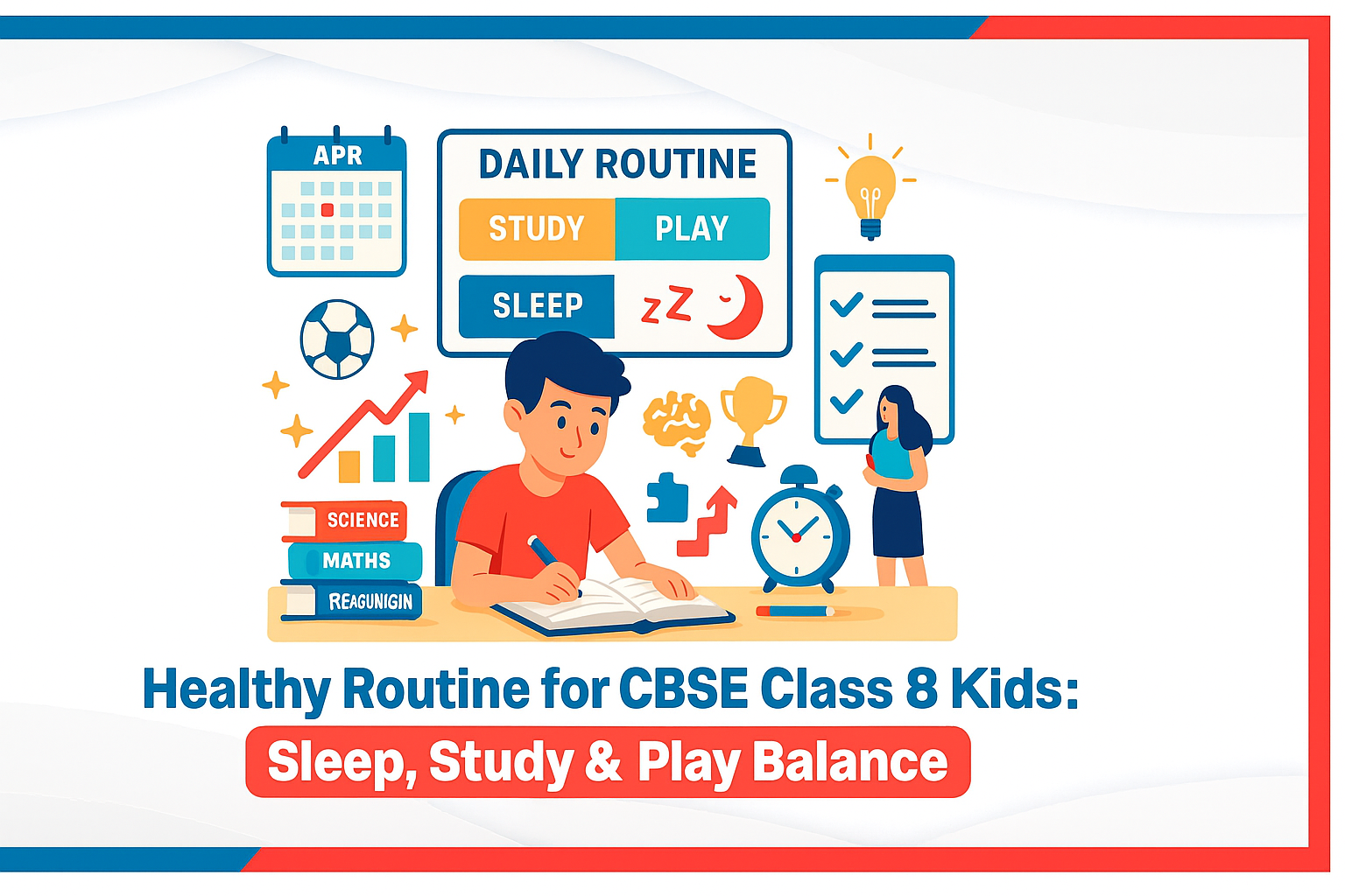 Healthy Routine for CBSE Class 8 Kids: Sleep, Study & Play Balance
