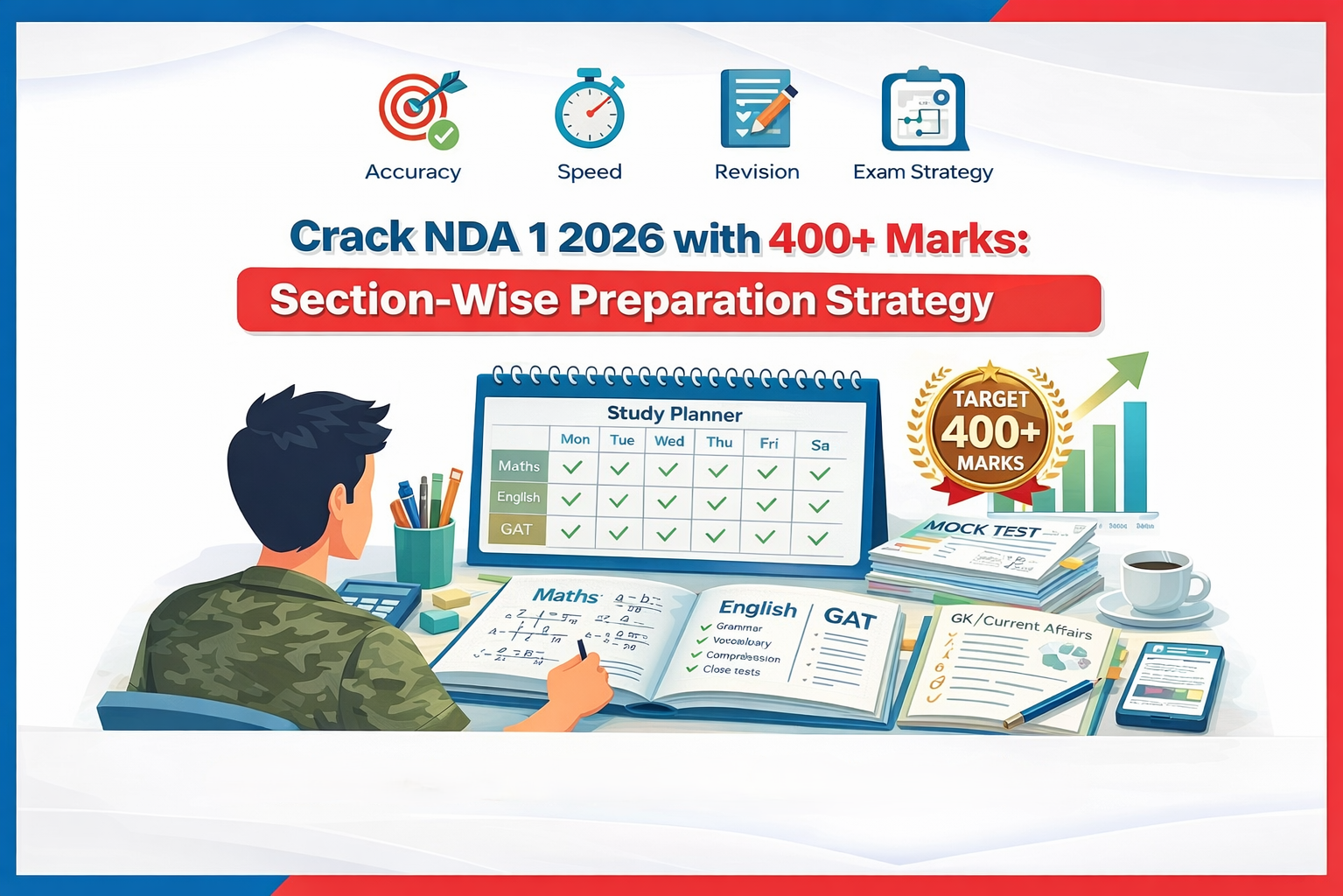 Crack NDA 1 2026 with 400+ Marks: Section-Wise Preparation Strategy