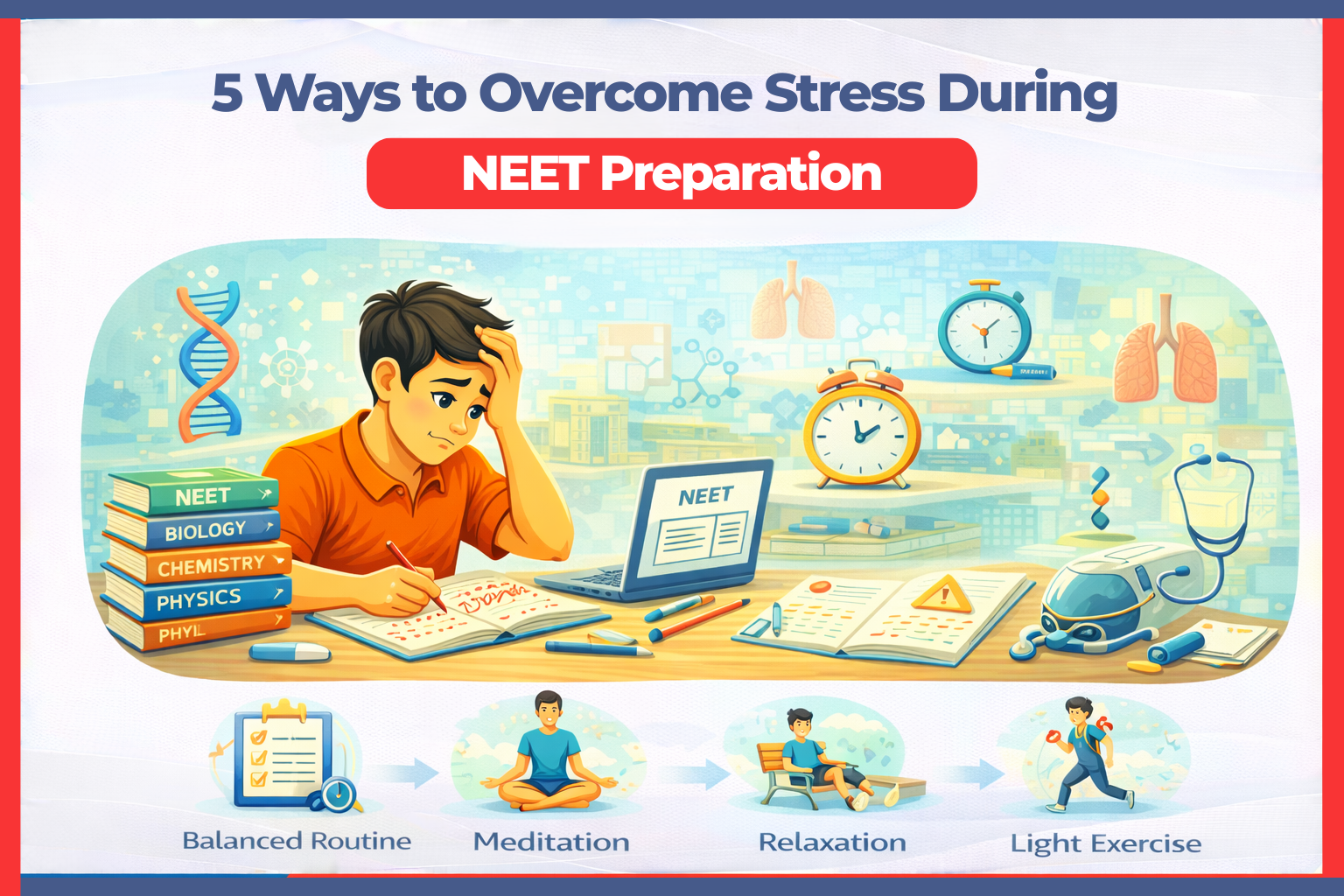 5 Ways to Overcome Stress during NEET Preparation