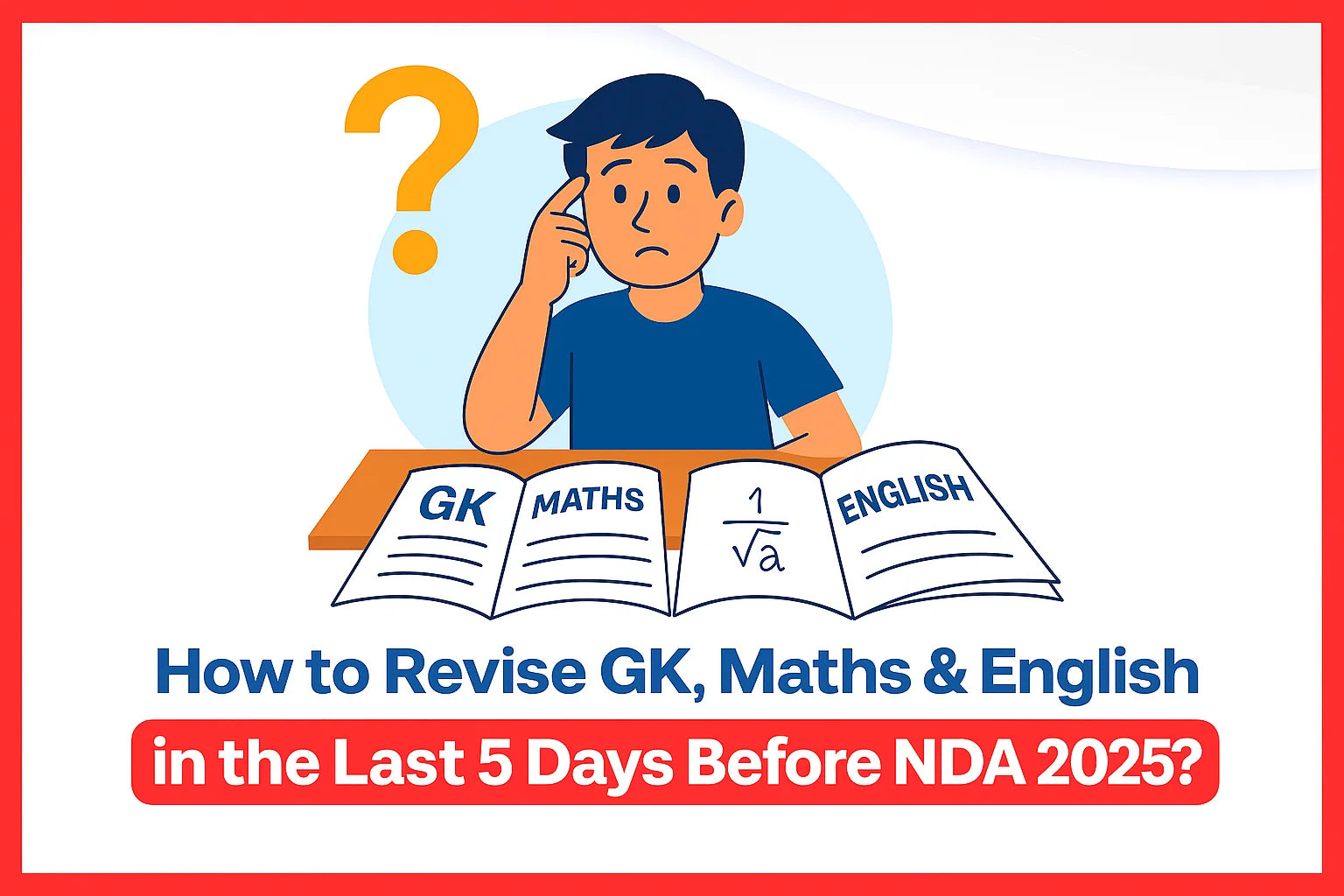 How to Revise GK, Maths & English in the Last 5 Days Before NDA 2025?