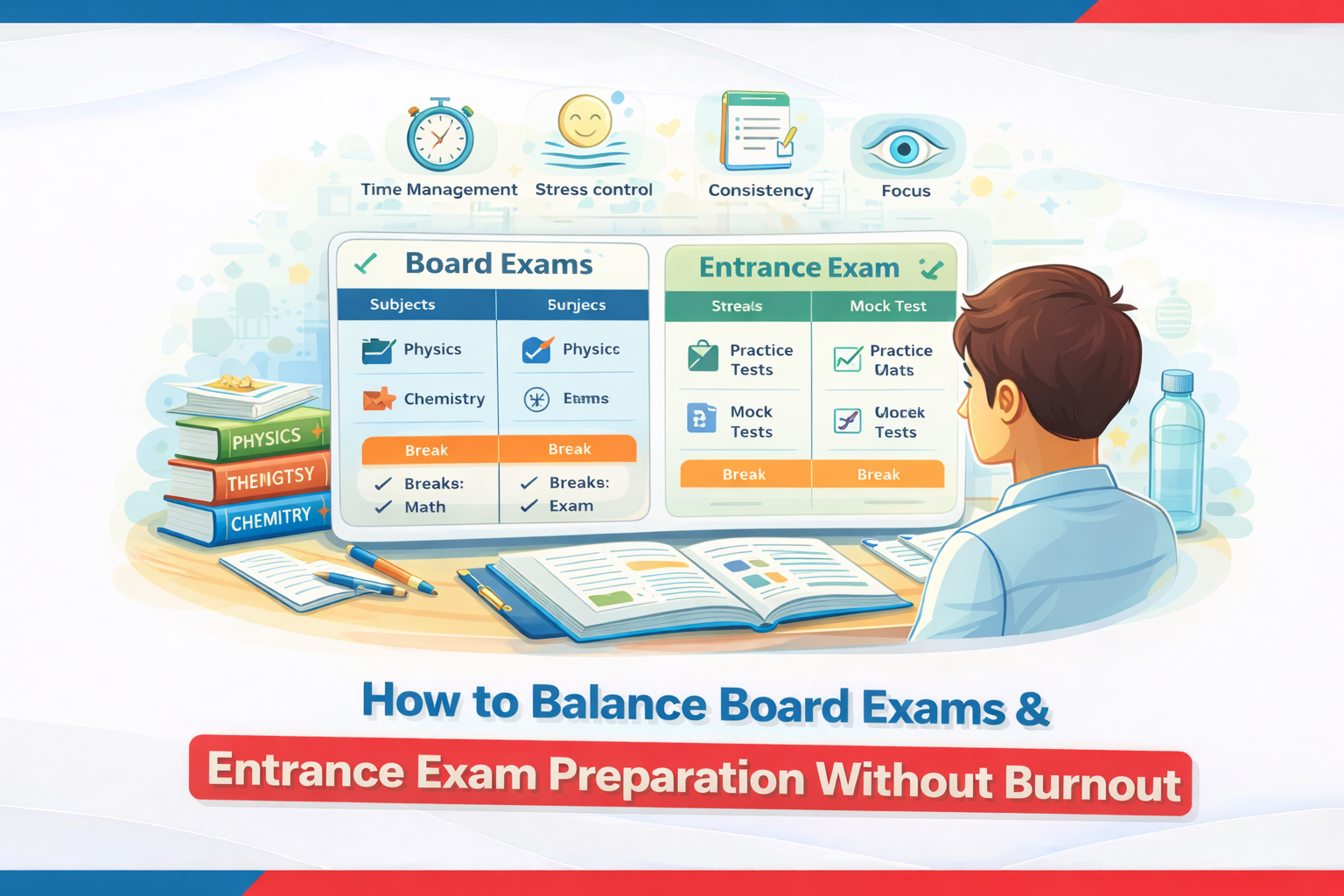 How to Balance Board Exams & Entrance Exam Preparation Without Burnout? 
