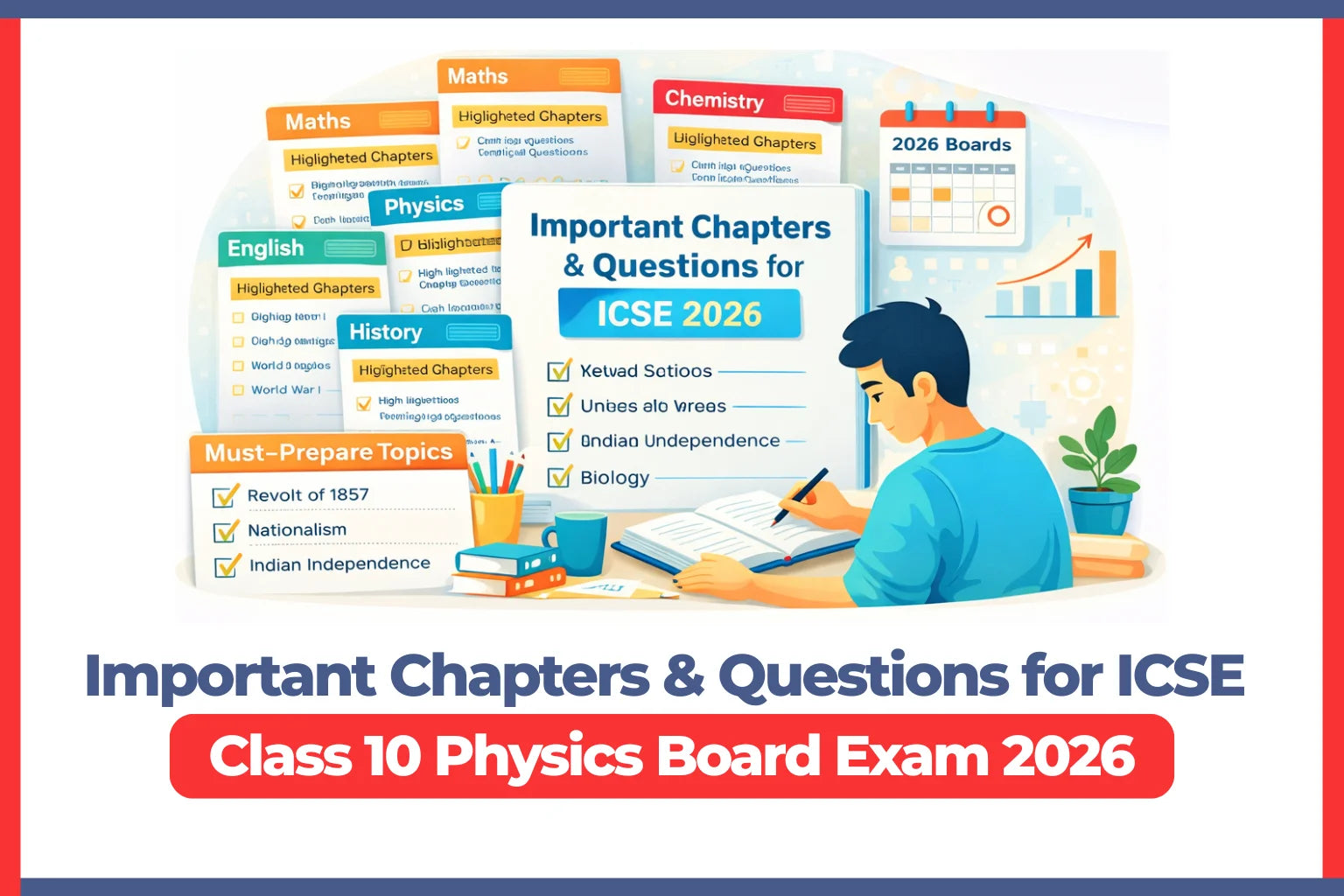 Important Chapters & Questions for ICSE Class 10 Physics Board Exam 2026