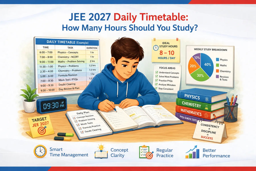 JEE 2027 Daily Timetable: How Many Hours Should You Study?