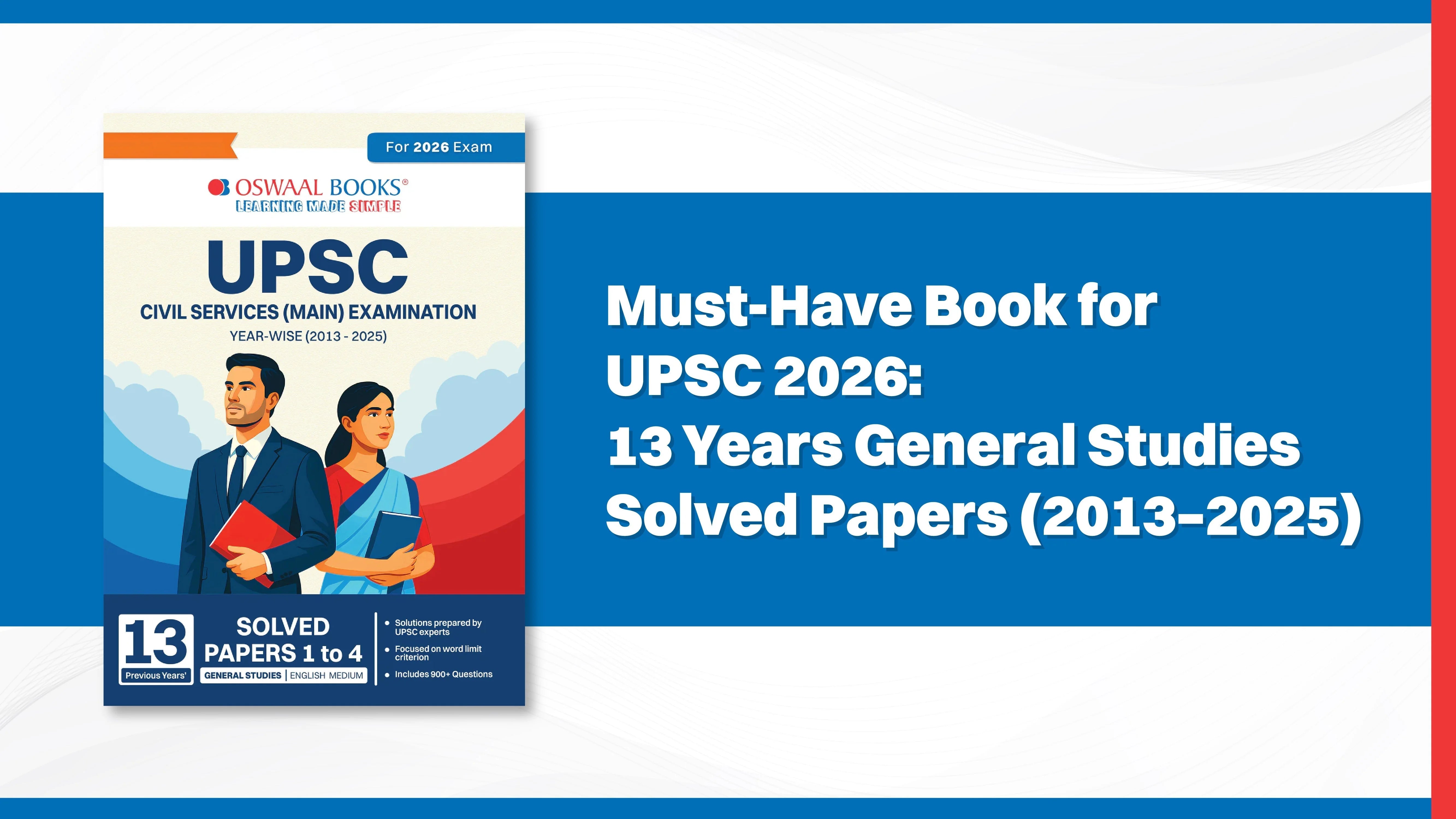 Must-Have Book for UPSC 2026: 13 Years General Studies Solved Papers (2013–2025)