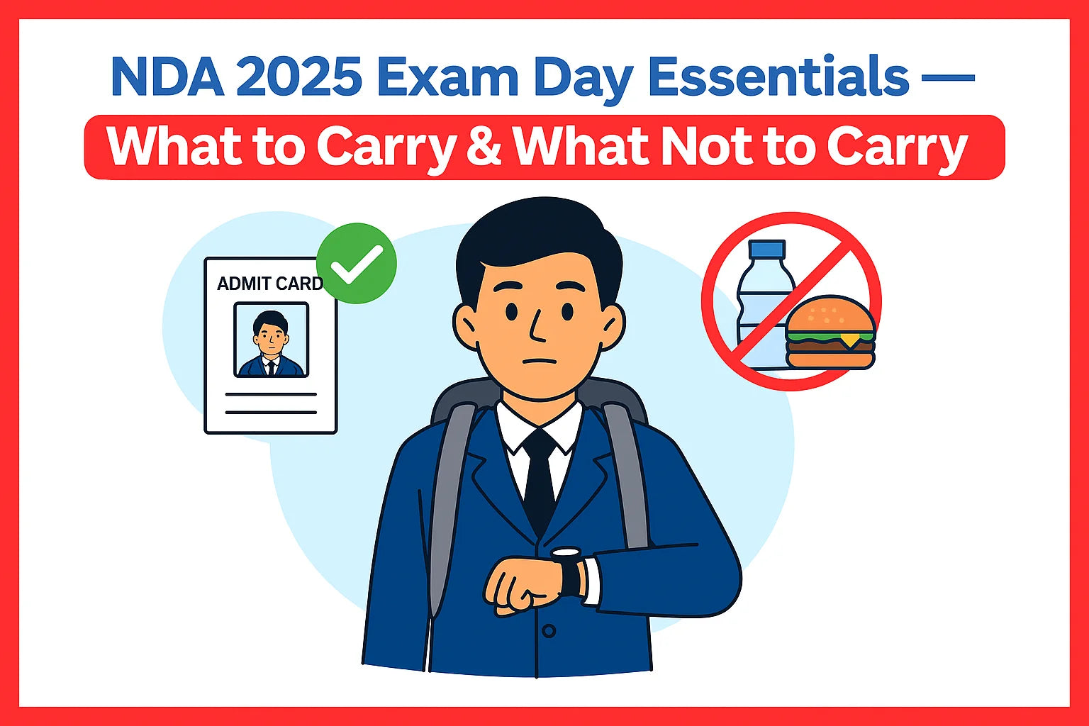 NDA 2025 Exam Day Essentials – What to Carry & What Not to Carry