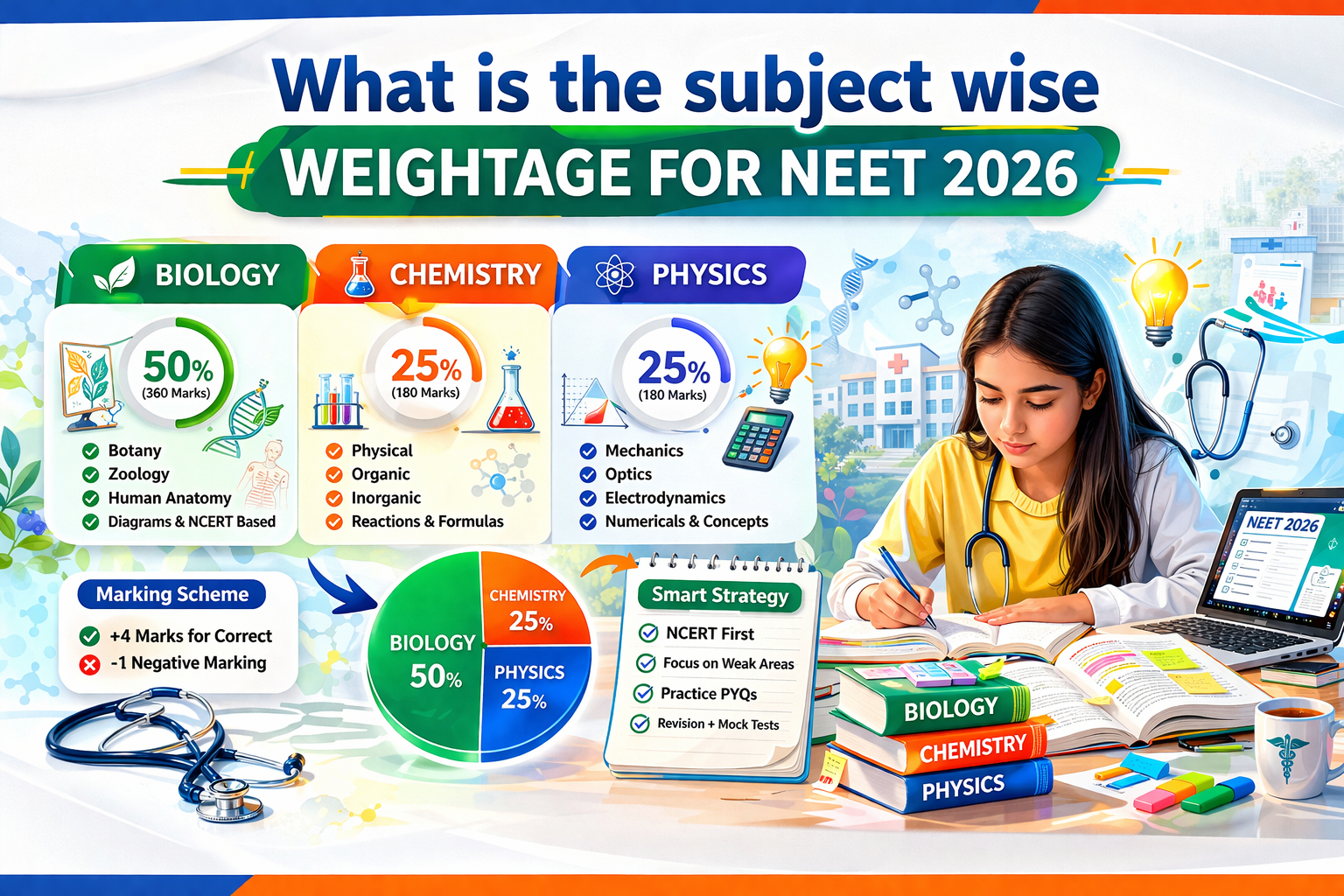 What is the Subject Wise Weightage for NEET 2026? – Oswaal Books