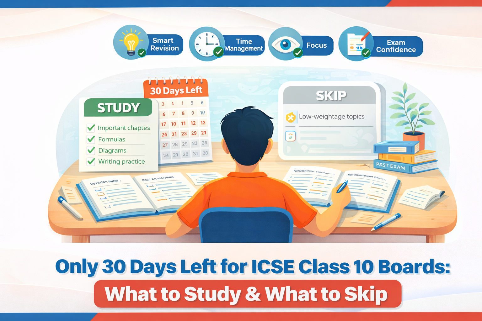 Only 30 Days Left for ICSE Class 10 Boards: What to Study & What to Skip