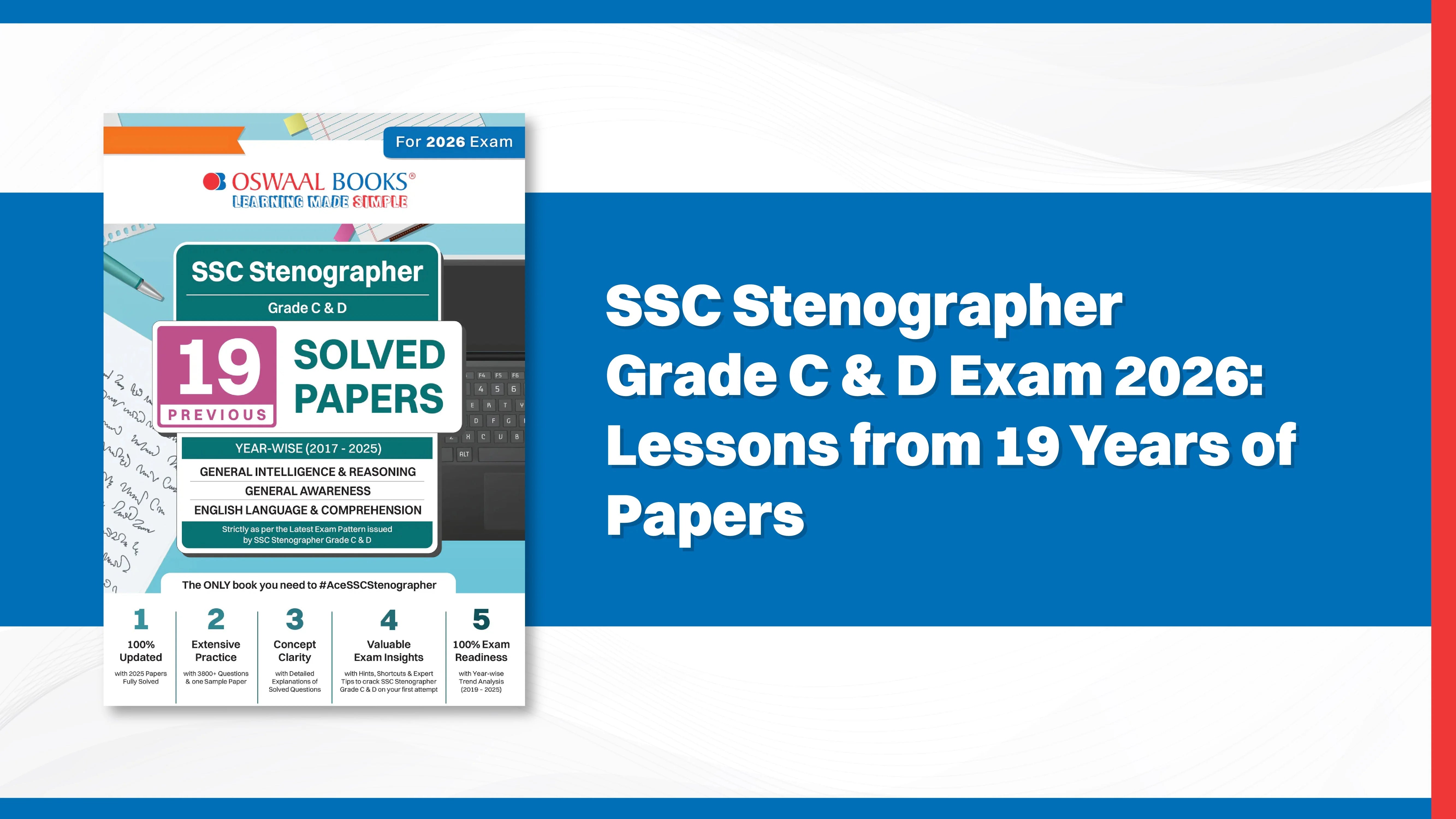 SSC Stenographer Grade C & D Exam 2026: Lessons from 19 Years of Papers