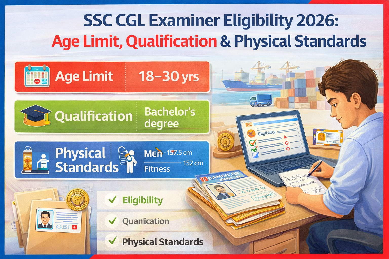 SSC CGL Examiner Eligibility 2026: Age Limit, Qualification & Physical Standards