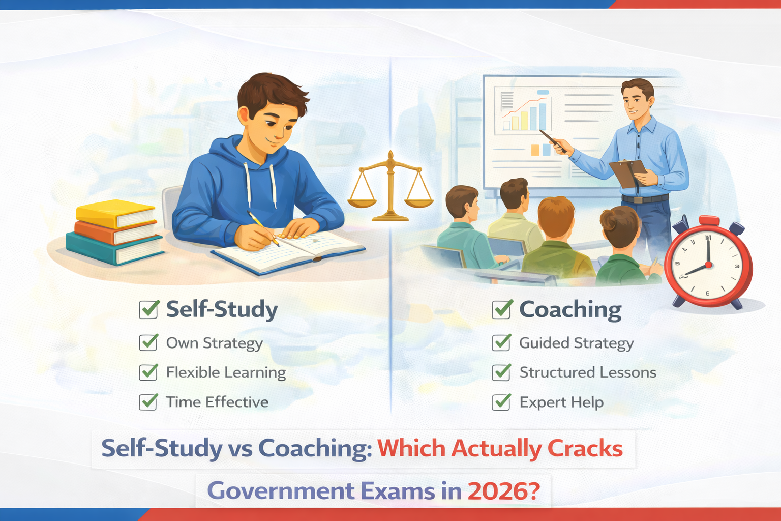 Self-Study vs Coaching: Which Actually Cracks Government Exams in 2026? 