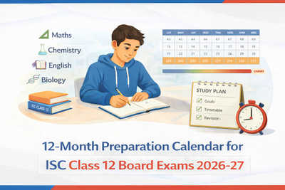 12-Month Preparation Calendar for ISC Class 12 Board Exams 2026-27