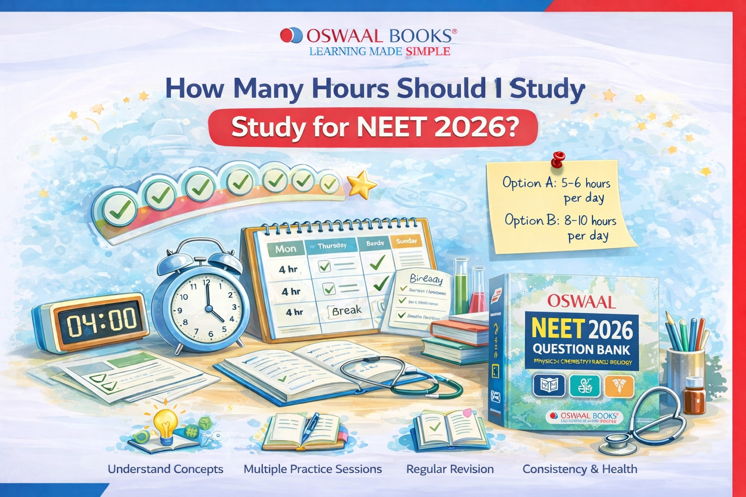 How Many Hours Should I Study for NEET 2026? 