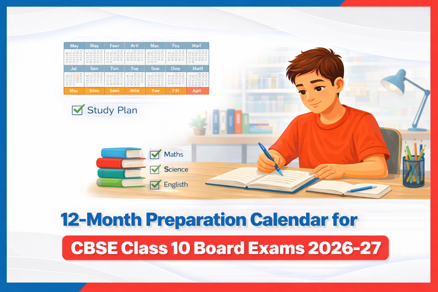 12-Month Preparation Calendar for CBSE Class 10 Board Exams 2026-27