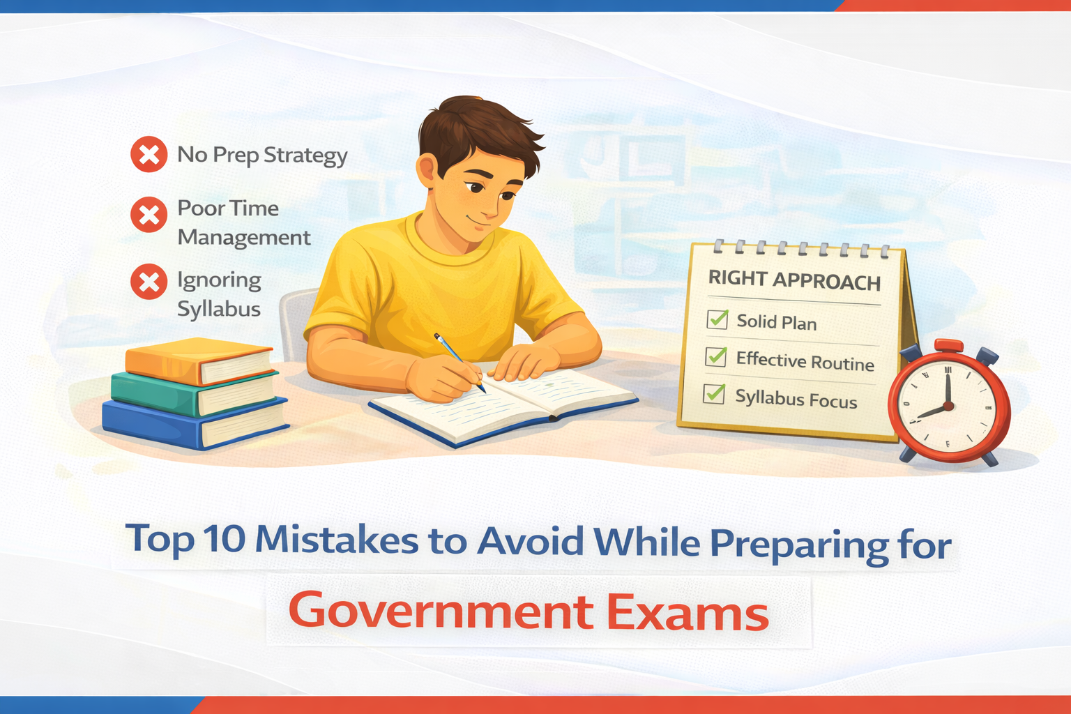 Top 10 Mistakes to Avoid While Preparing for Government Exams