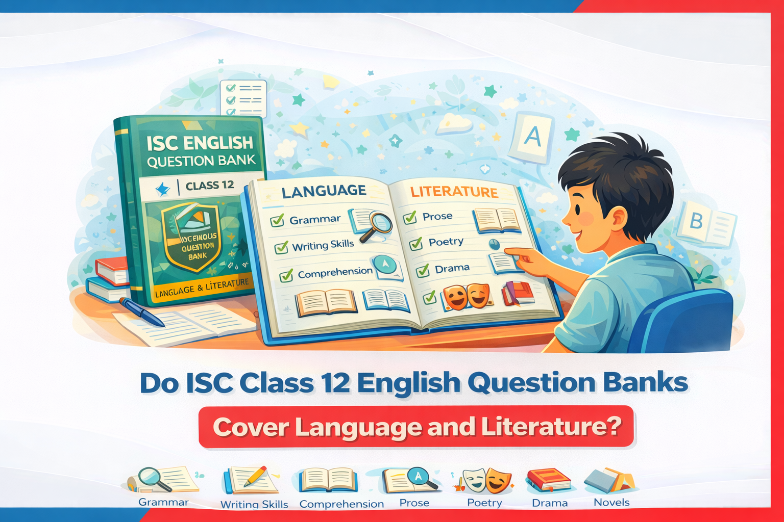 Do ISC Class 12 English Question Banks Cover Language and Literature? 