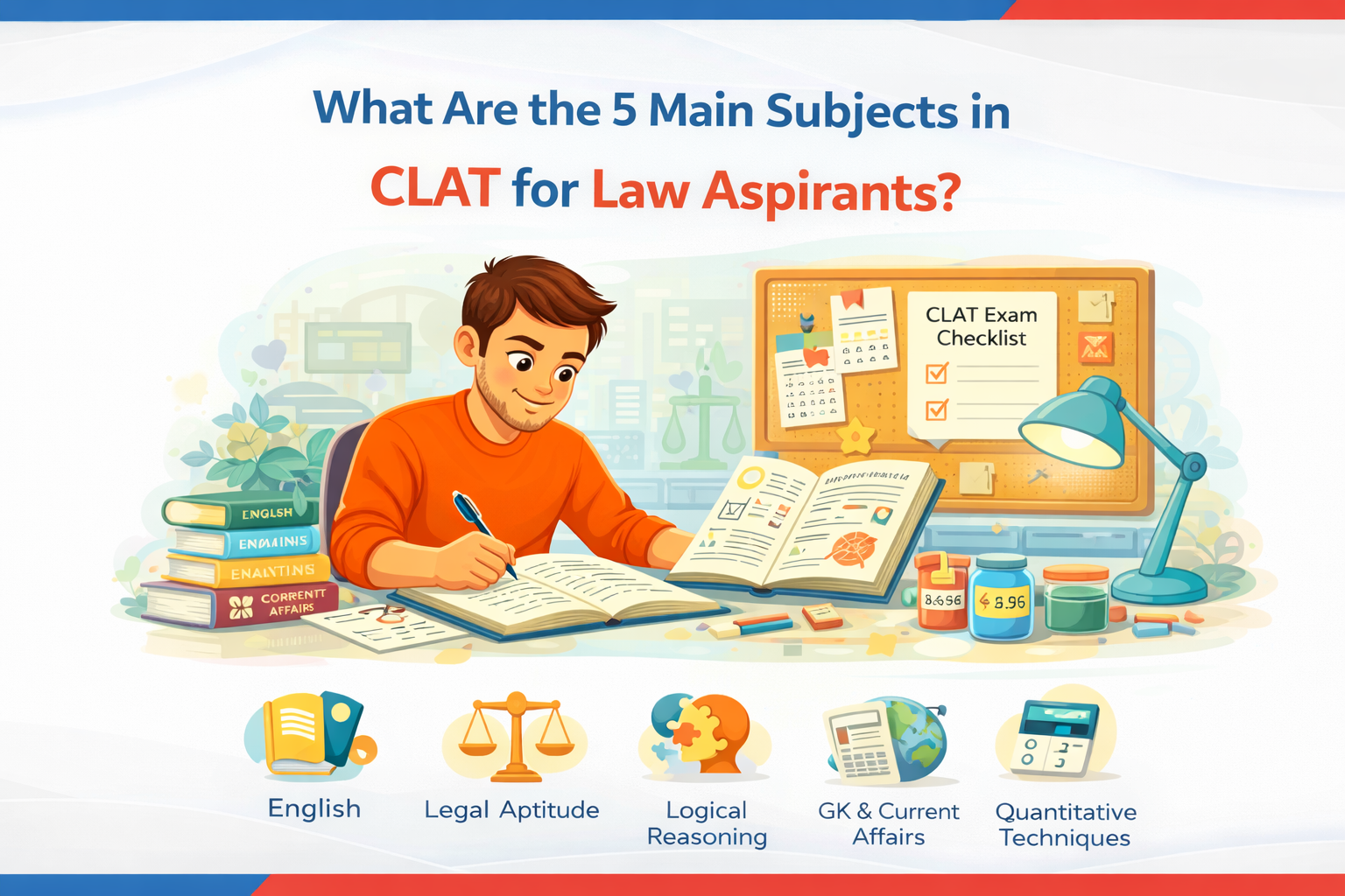 What Are the 5 Main Subjects in CLAT for Law Aspirants?