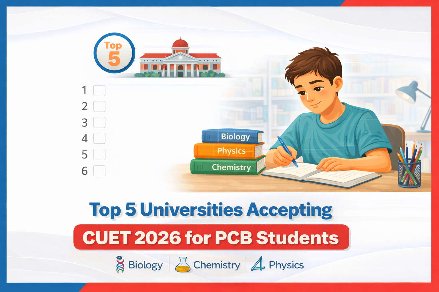 Top 5 Universities Accepting CUET 2026 for PCB Students