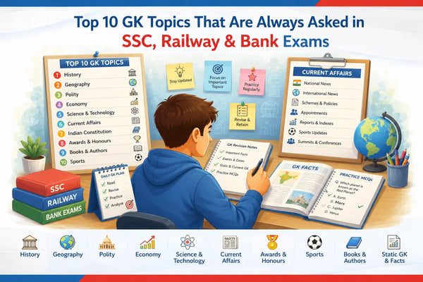 Top 10 GK Topics That Are Always Asked in SSC, Railway & Bank Exams
