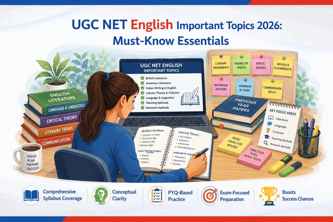 UGC NET English Important Topics 2026: Must-Know Essentials