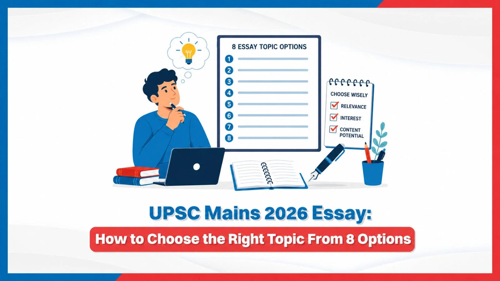 UPSC Mains 2026 Essay: How to Choose the Right Topic From 8 Options