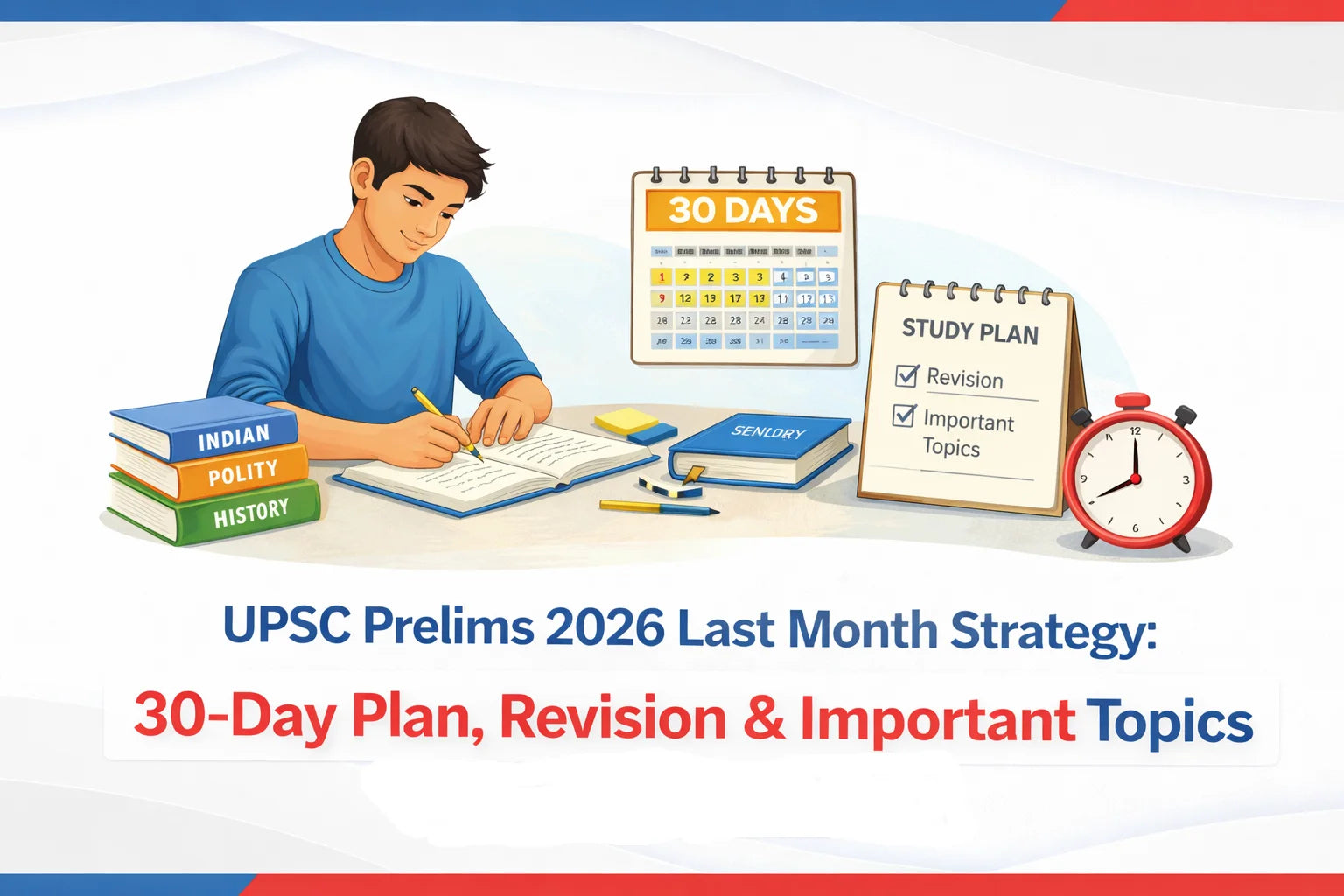 UPSC Prelims 2026 Last Month Strategy: 30-Day Plan, Revision & Important Topics 