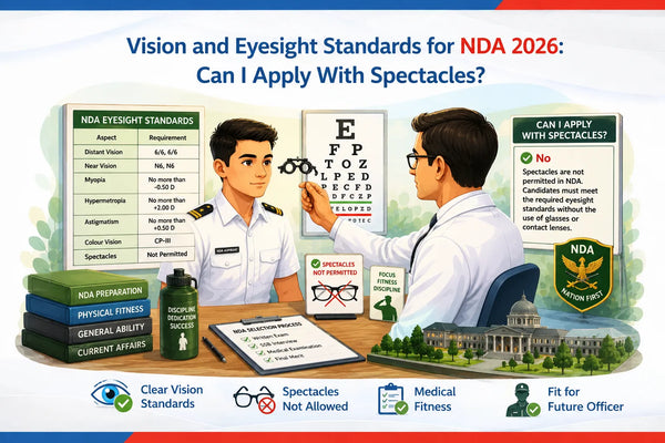 Vision and Eyesight Standards for NDA 2026: Can I Apply With Spectacles?