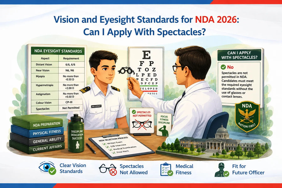 Vision and Eyesight Standards for NDA 2026: Can I Apply With Spectacles?