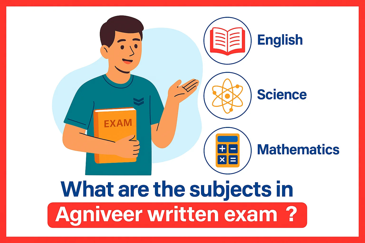What are the subjects in the Agniveer written exam?