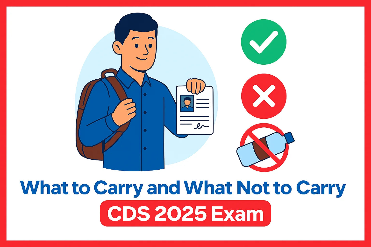 What to Carry and What Not to Carry for CDS 2025 Exam?