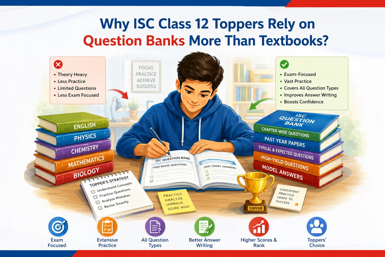Why ISC Class 12 Toppers Rely on Question Banks More Than Textbooks?